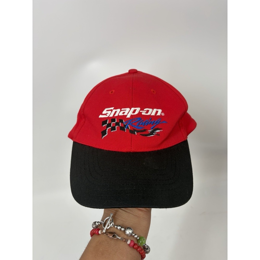 Vintage Snap On Racing Hat Men Red Black K Products‎ Snapback 90s NASCAR